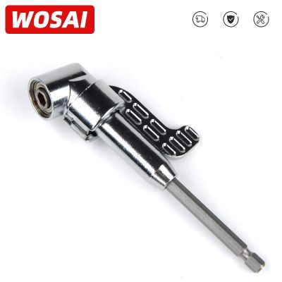 HH-DDPJWosai 1/4" Magnetic Angle Bit Driver Adapter Screwdriver 360 Degree Adjustable Thumb Flange Off-set Power Head Power Drill Drive