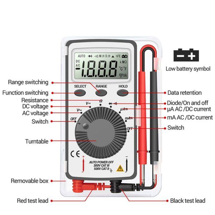 aneng-an101-mini-digital-multimeter-multimetro-tester-dc-ac-voltage-current-lcr-meter-pocket-professional-testers