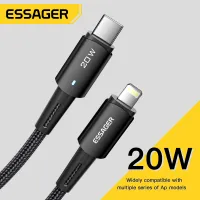 Essager USB Type C Cable For iphone 11 12 13 14 Pro Max Mini Xs Xr X 8 iPad MacBook PD 20W Fast Charge Charger Lightning Wire Cord