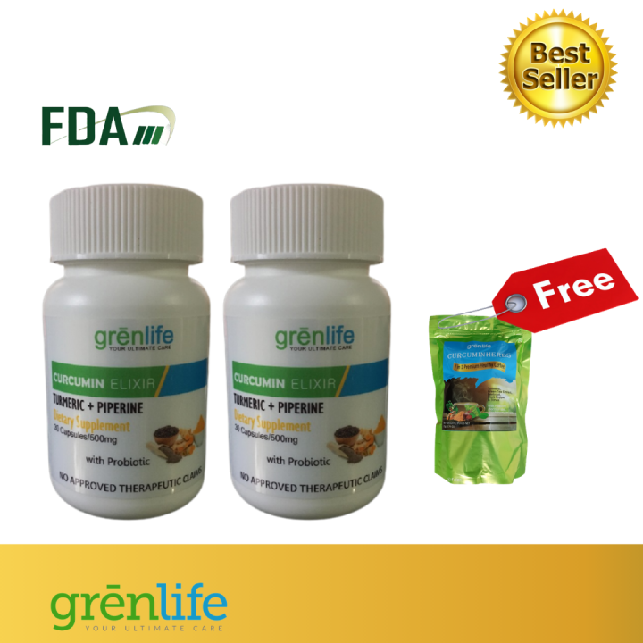 2 Grenlife Curcumin Elixir/Turmeric Natural Antiinflammatory