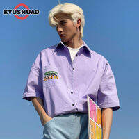 KYUSHUAD เสื้อแขนสั้นพรีเมี่ยมดีไซน์ใหม่ Sense เสื้อเชิ้ตผู้ชายฤดูร้อน