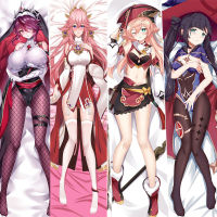 Genshin Impact Dakimakura Cover ปลอกหมอนอะนิเมะ กอด Body Cushion Rosaria Yae Miko Yan Fei Eula Barbatos Keqing ปลอกหมอน