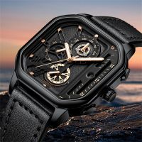 2023 Mens Unique Square Dial Watches Man Unusual Novelty Luxury Sport Calendar Quartz Watch For Men WristWatch Montre Homme