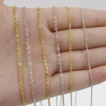 1pc Stainless Steel Chain Necklace Elegant Thin Chain Neck Jewelry  Accessory For Women