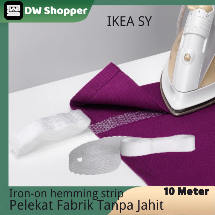 IKEA SY iron on hemming strip pelekat utk fabrik baju langsir lencana Lazada