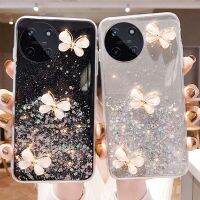 เคส Realme 11ชิ้นฝาหลังซิลิโคนเนื้อนิ่มลายดาวพระจันทร์ประกายรูปผีเสื้อใสป้องกันการตกสำหรับ Realme 11ชิ้น