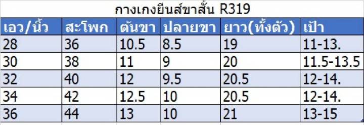 กางเกงยีนส์ขาสั้น-ฟอกซีดสะกิดขาด-แต่งแถบหนังขาว-r319