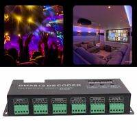 24 ช่อง DMX ถอดรหัสจอแสดงผลดิจิตอล RGBW DMX512 Dimming Driver LED Controller สําหรับ Stage Bar DC5V-24V