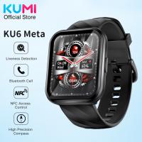 KUMI KU6 Meta สมาร์ทวอท์ช1.96 "100 + หน้าปัดประณีตพร้อมเข็มทิศโทรผ่านบลูทูธการตรวจจับความลื่นไหล IP68กันน้ำ