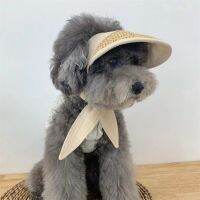 1PC Pet Hat Dog Cat Hat Small Dog Sunscreen Sun Hat Rustic Wind Decorative Photo Vintage Cap Head Decorations Sun Hat S/L