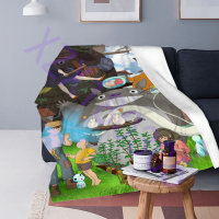 xzx180305  Anime My Neighbor Totoro Ultra-Soft Warm Micro Fleece Print Throw Blanket for Couch Bed Living Room Bedroom 11