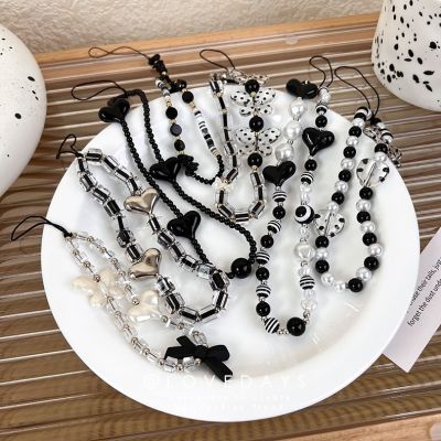 【CW】 Beaded Chain Lanyard Short Hand Rope Anti-fall Pendant