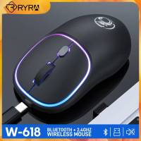 RYRA 1600จุดต่อนิ้ว Dual Mode Gamer เมาส์ Type C เมาส์ไร้สายแบบชาร์จสำนักงานเมาส์ WIFI USB ใบ้เข้ากันได้4คีย์หนูเล่นเกม