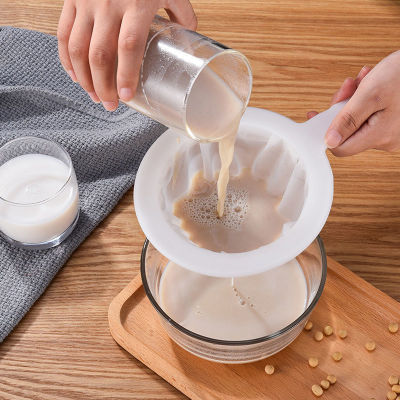Kitchen Nut Milk Filter Ultra-fine Mesh Strainer Nylon Mesh Filter Spoon for Soy Milk Coffee Yogurt Strainers Cooking Utensils