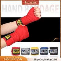 ENCOUNT สายรัดกีฬา2ม้วนผ้าพันชกมวย Sanda Kick MMA ผ้าพันมือสำหรับนักมวยเข็มขัดปกป้องที่หุ้มมือที่มีสีสัน