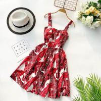 ZZOOI Marwin 2019 New-Coming Summer Women Spaghetti Strap Print Floral Sleeveless Empire Beach Dresses High Street Style