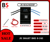 JK BMS Smart เจเค บีเอ็มเอส สมาร์ท สินค้ามีพร้อมส่ง มือหนึ่ง JK-B2A24S20P 8-24S 200A-350A 2A