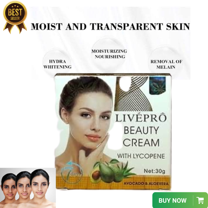 Livepro Avocado Aloevera Lycopene Beauty Cream For Whitening Pimples