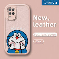 Dienya เคสสำหรับ Realme V13 Q3i 8 8S 5G Narzo 30 5G ดีไซน์ใหม่ลายโดราเอมอนน่ารักเคสใส่โทรศัพท์หนังเคสมือถือกันกระแทกซิลิโคนนิ่มป้องกันการตกด้วยเคสป้องกันกล้องสำหรับเลนส์คลุมทั้งหมด