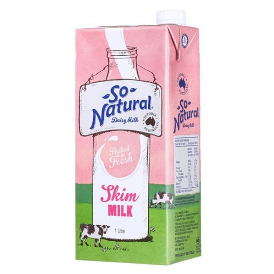 Sữa tách béo so natural skim milk 1l australia - ảnh sản phẩm 1