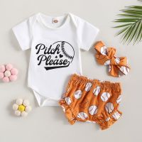 0-24M 3Pcs Summer Baby Girl Clothes Set Infant Newborn Short Sleeve Romper Tops Short Pants Headband Solid Clothing Outfit 2023  by Hs2023