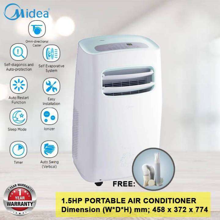 MIDEA 1.5HP PF Series Portable Aircond MPF-12CRN1 | Lazada