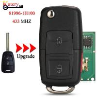 Jingyuqin 81996-1H100 Ki Mobil Pintar Jauh Untuk KIA Ceed 2006-2009 433MHZ OKA180T 2 Tombol Kontrol UH Dengan Pisau HY22