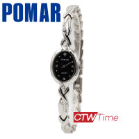 Pomar นาฬิกาข้อมือผู้หญิง สายสแตนเลส รุ่น PM63517SS04 (สีเงิน / หน้าปัดดำ )