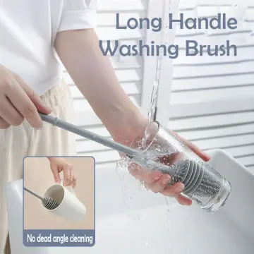 Silicone Cup Brush Kitchen Cleaning Tools Long Handle Drink Wineglass  Bottle Glass Cup Washing Cleaning Sponge Brushes Cleaner