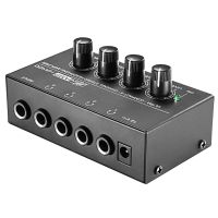 4 Channels Mini O Stereo Headphone Amplifier HA400 Ultra-Compact Audio Amplifier Metal