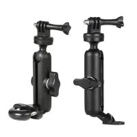 ◙﹊ Motorcycle Bike Camera Holder Handlebar Rearview Mirror Mount Bracket 1/4 Metal Stand for Go-Pro Hero8/7/6/5/4/3 Action Cameras