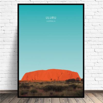 Uluru โปสเตอร์ติดผนังสำหรับพิมพ์ตกแต่งบ้านตกแต่งผนังกรอบศิลปะติดผนังรูป ZSJ3816สำหรับห้องนั่งเล่นรูปภาพศิลปะผนังท่องเที่ยวออสเตรเลีย