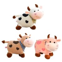 Cartoon Cute Cow Plush Toy Soft Animal Cattle Plush Toy Kawaii For Girls Cotton Animal Plush Doll Filled Home Decoration