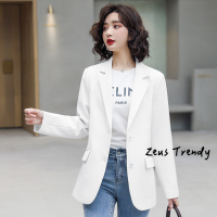 Zeus Trendy เสื้อสูทหญิง2023เสื้อผ้าชาแนลเสืัอทวิตเสื้อสูทผญสวยๆ วินเทจ แฟชั่น น่ารัก ทันสมัย WXW23932NP 38Z230923