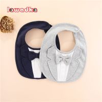 【YD】 Lawadka Baby Bibs Boys Cotton Gentleman Fashion Newborn Burp Infant Saliva Size