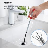 Bathroom Spring Pipe Dredging Tools Kitchen Sink Cleaning Hair Catcher Hair Clog Remover Grabber for Shower Drains Bath Basin