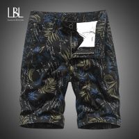 2023 New Mens Cotton Print Cargo Shorts Millitary Clothing Summer Casual Breech Bermuda Fashion Jeans For Beach Pants Men Short