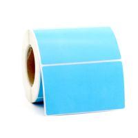 blue Thermal Label Barcode Sticker 40mm Core 1 Roll Width 20mm 100mm Paper Adhesive Stickers Zebra Godex Compatible