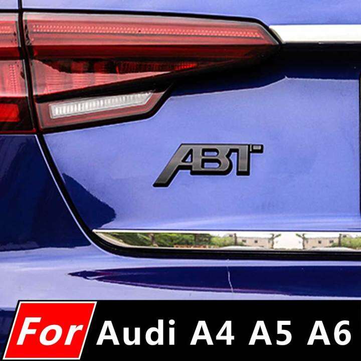 สำหรับ VW Audi Q3 Q5 Q7 A3 A4 A5 A6โครเมี่ยมสีดำตัวอักษรนูนแปะท้ายรถ ...