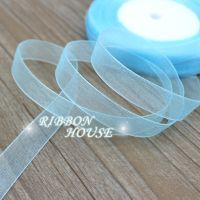 (50 yards/roll) 1/2 39; 39;(12mm) sky blue organza ribbons wholesale gift wrapping decoration Christmas ribbons