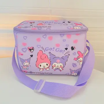 Kawaii Cinnamoroll My Melody Kuromi Large Capacity Lunch Box for Students  Anime Sanrioed Double Layer Lunch Box with Cutlery