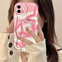 เคส MrHaha สำหรับ iPhone 15 14 13 12 11 Pro Max X XR Xs Max 8 7 6S Plus SE 2020ดาวนำโชค3D หยักโค้งเคสโทรศัพท์ปิดขอบนิ่ม TPU ฝาครอบป้องกัน