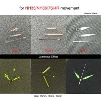 เข็มนาฬิกาเรืองแสงสีเขียวสำหรับการเคลื่อนไหว NH35/NH36อะไหล่แต่งเข็ม3เข็มชี้นาฬิกา