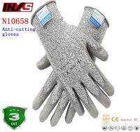 SAFETY-INXS N10658 anti cut gloves EC Certification HPPE liner PU Dipped palm Anti-cutting Wearable protection gloves