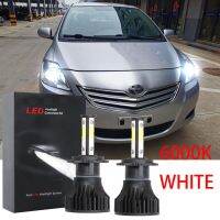 ชุดหลอดไฟหน้ารถยนต์ฮาโลเจน LED 6000K สีขาว แบบเปลี่ยน สําหรับ TOTOYA YARIS /VIOS NCP93 2008-2013 2014 -2016 (1 คู่) 2PCS