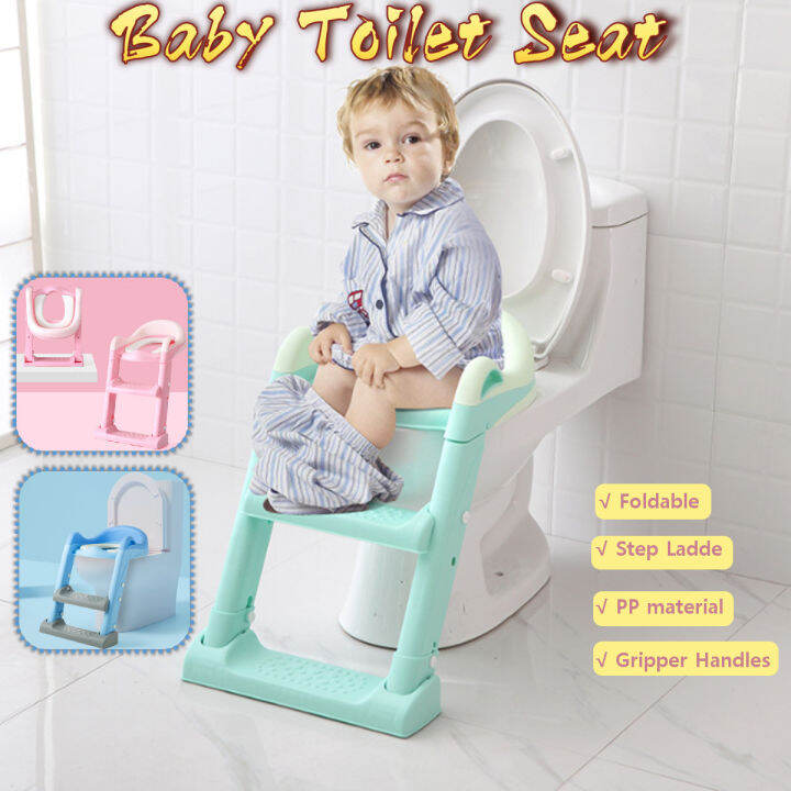 Folding Baby Potty Infant Kids Toilet Training Seat with Adjustable ...