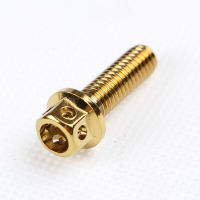 2pcs M6 burnt titanium gold stainless steel external hexagon screw outer hex fasten electric refit bolt 10mm-80mm length