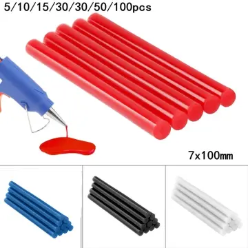 10pcs 7x100mm Hot Melt Glue Sticks Red For 7mm Electric Glue Gun Craft Home  Diy Hand Tool Repair Adhesive Sealing Wax Stick