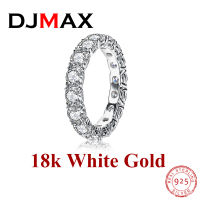 DJMAX 4มิลลิเมตร (0.3ct) D สี Moissanite นิรันดร์วงแหวนเงินแท้925แหวนแต่งงานสำหรับผู้หญิงเครื่องประดับขายส่ง2023