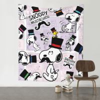 Snoopy 60*51นิ้ว/152*130เซนติเมตรการ์ตูนพรมผนังผ้าพื้นหลังห้องรับแขกห้องนอนตกแต่งผนังตกแต่งห้องนอนการตกแต่งบ้าน